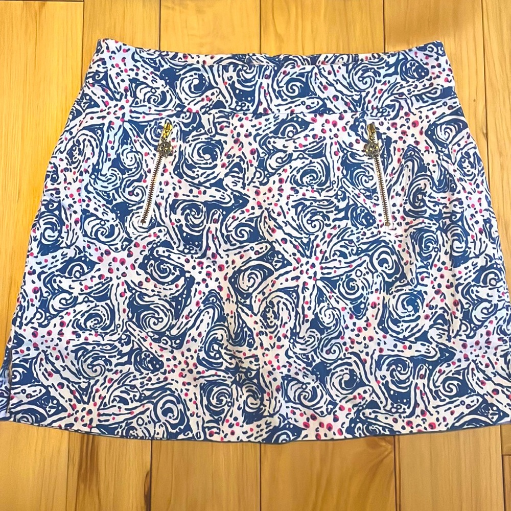 Lilly Blue Starfish Marigold Skort